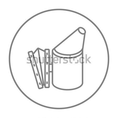 Arı kovan sigara tiryakisi hat ikon web Stok fotoğraf © RAStudio