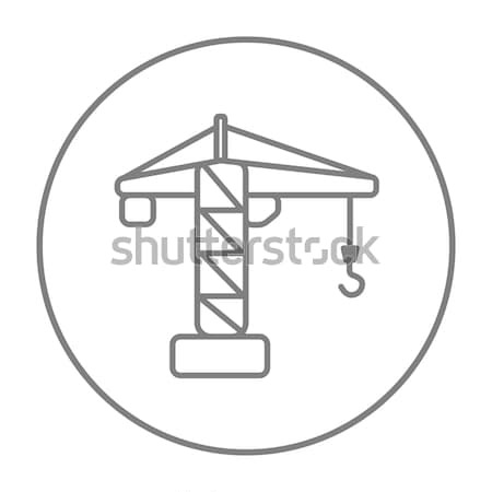 Construction crane line icon. Stock photo © RAStudio