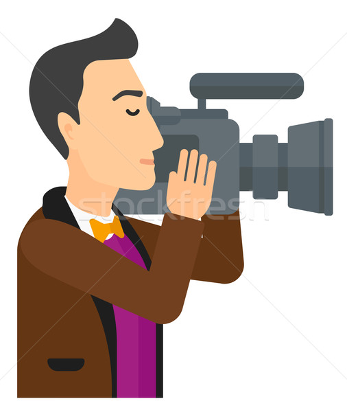 Caméraman caméra vidéo vidéo vecteur design [[stock_photo]] © RAStudio