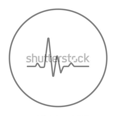Bić kardiogram line ikona internetowych komórkowych Zdjęcia stock © RAStudio
