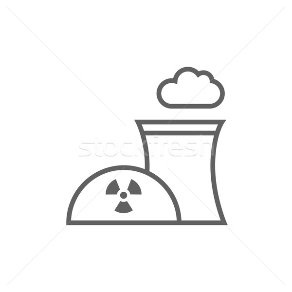 Nuclear power plant line icon. Stock photo © RAStudio