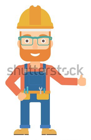 Builder showing thumbs up. Stock photo © RAStudio