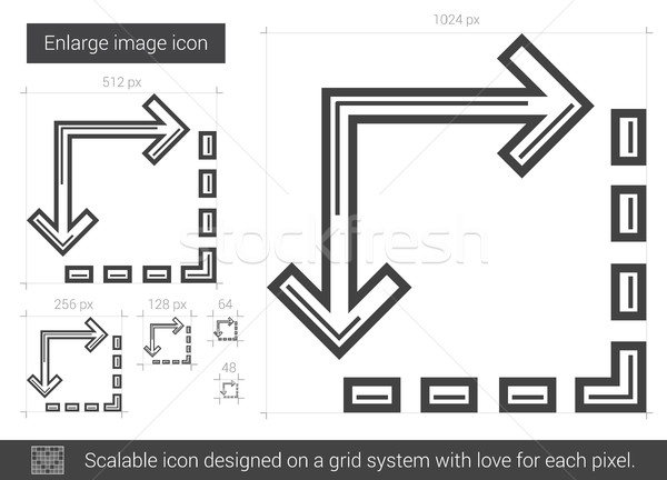 Enlarge image line icon. Stock photo © RAStudio