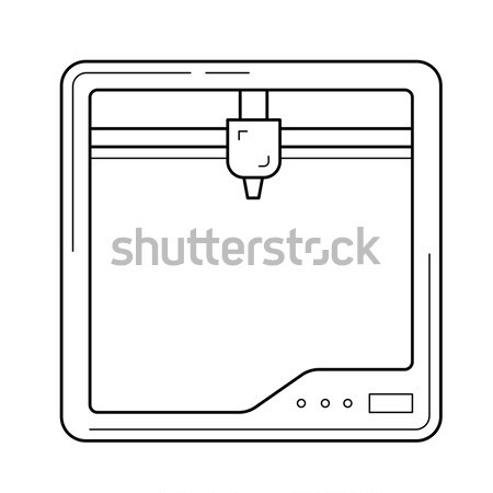 Three D printer line icon. Stock photo © RAStudio