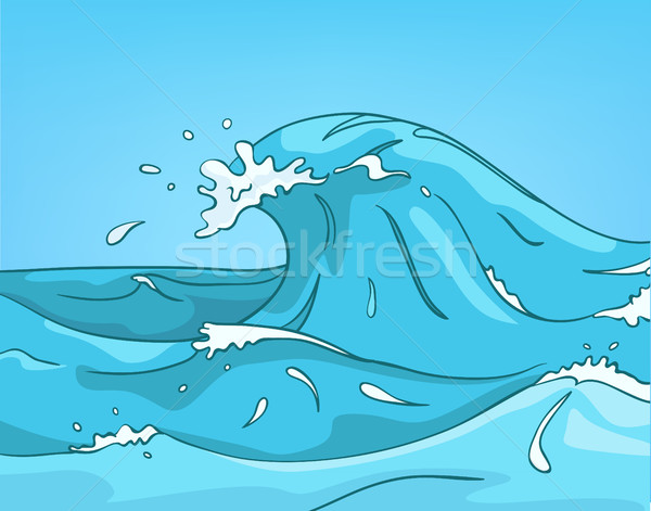 Cartoon background of sea landscape. Stock photo © RAStudio