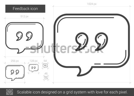 Feedback línea icono vector aislado blanco Foto stock © RAStudio
