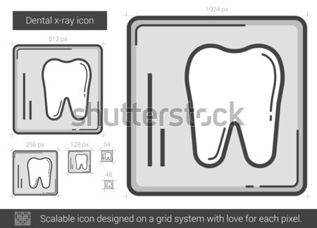 Dental x-ray line icon. Stock photo © RAStudio