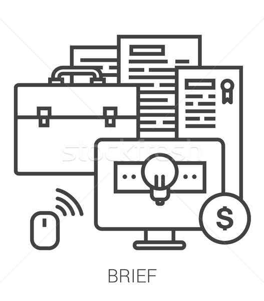 Brief line infographic. Stock photo © RAStudio