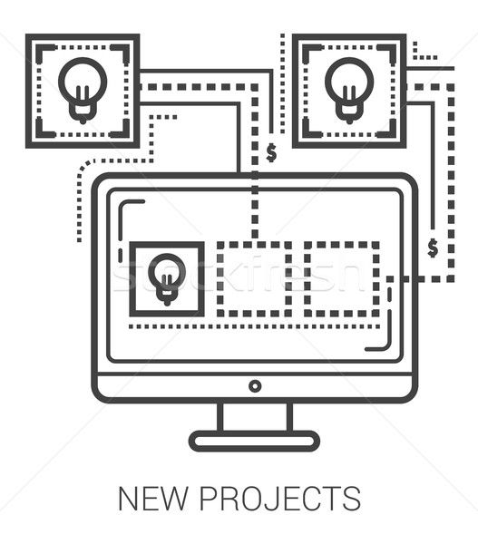 New projects line icons. Stock photo © RAStudio