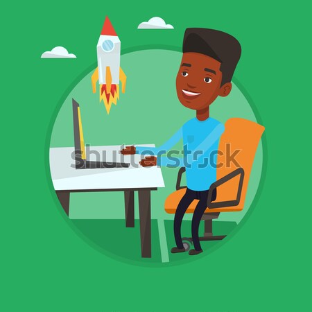 Stock photo: Business start up vector illustration.