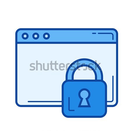 Locked page line icon. Stock photo © RAStudio