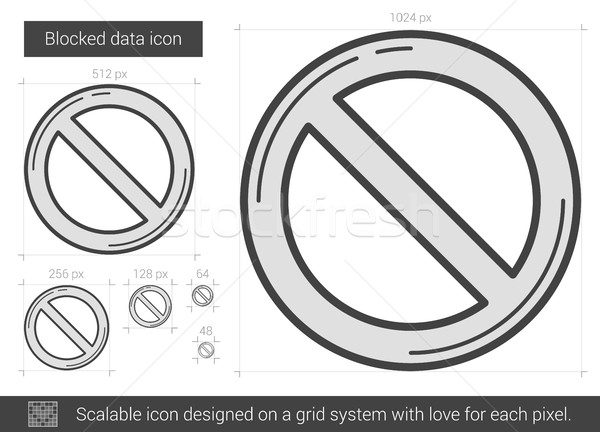 Blocked data line icon. Stock photo © RAStudio