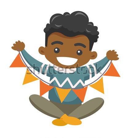 Employee hanging on balloon vector illustration Stock photo © RAStudio