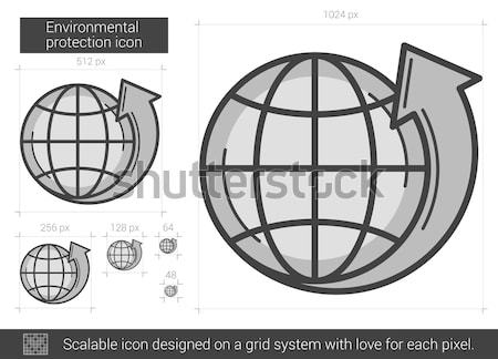 Environmental protection line icon. Stock photo © RAStudio