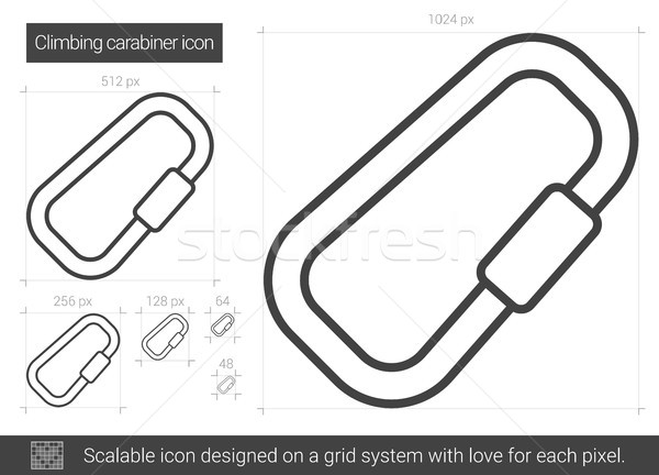 Wspinaczki line ikona wektora odizolowany biały Zdjęcia stock © RAStudio