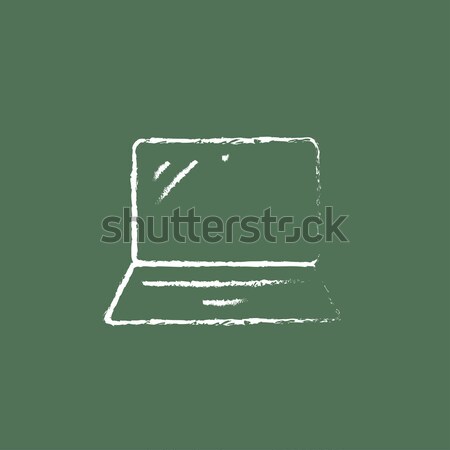 Touch screen tablet drawn in chalk Stock photo © RAStudio