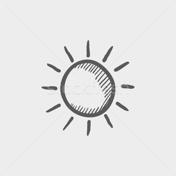 Sun sketch icon Stock photo © RAStudio