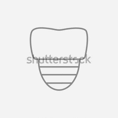 Zębów implant ikona kredy Zdjęcia stock © RAStudio
