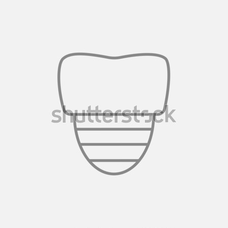 [[stock_photo]]: Dents · implant · icône · craie · dessinés · à · la · main