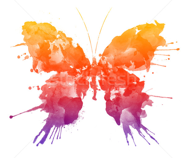 蝶 水彩画 孤立した 白 紙 自然 ストックフォト © RAStudio
