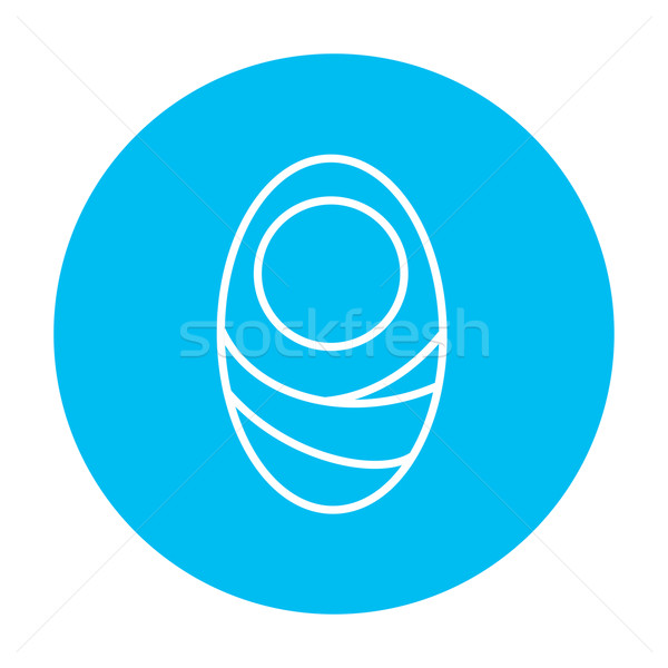 Infant wrapped in swaddling clothes line icon. Stock photo © RAStudio