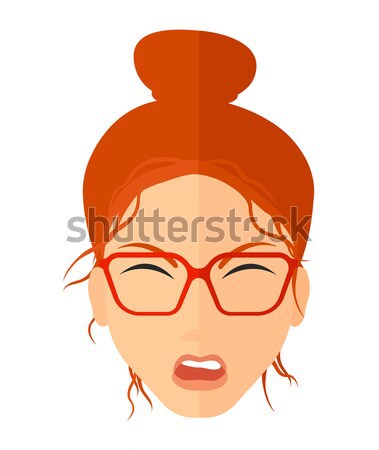 女子 閉眼 向量 設計 插圖 商業照片 © RAStudio