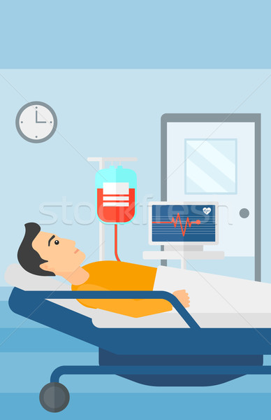 Patient lying in hospital bed. Stock photo © RAStudio