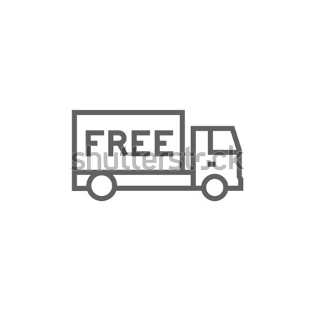 Free delivery truck line icon. Stock photo © RAStudio