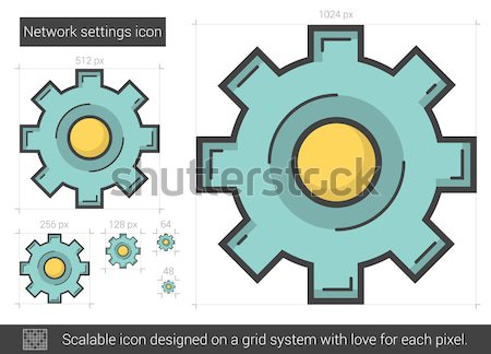 Network settings line icon. Stock photo © RAStudio