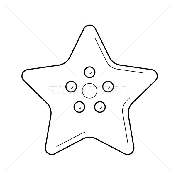 Denizyıldızı hat ikon yalıtılmış beyaz Stok fotoğraf © RAStudio