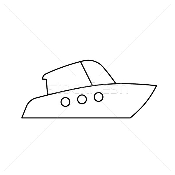 Yacht boat line icon. Stock photo © RAStudio