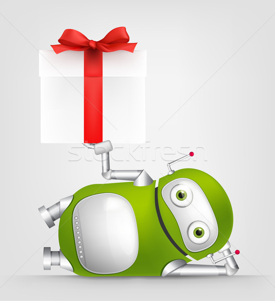 Groene robot illustratie vector eps Stockfoto © RAStudio