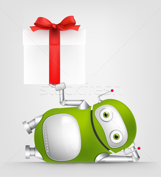 Verde robot ilustrare vector eps Imagine de stoc © RAStudio