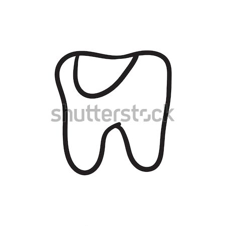 Tooth decay line icon. Stock photo © RAStudio