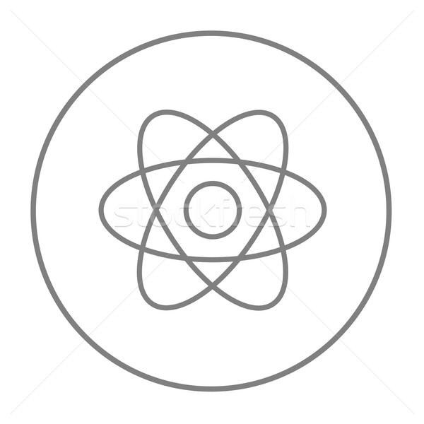 Atom line icon. Stock photo © RAStudio