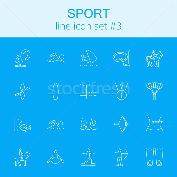 Sport icon set. Stock photo © RAStudio