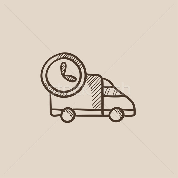 Delivery truck sketch icon. Stock photo © RAStudio