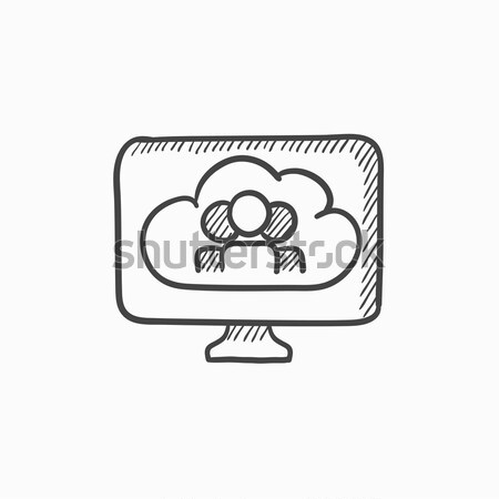 Cloud computing sketch icon. Stock photo © RAStudio