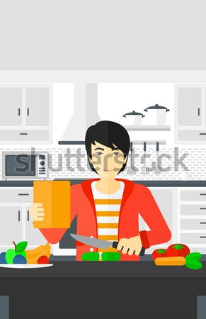 Woman with healthy food. Stock photo © RAStudio