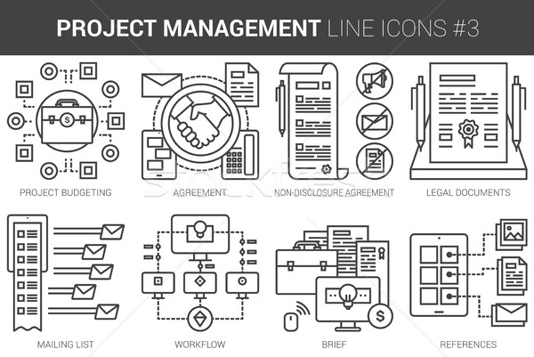 Progetto gestione line infografica metafora Foto d'archivio © RAStudio