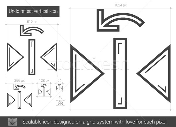 Undo reflect vertical line icon. Stock photo © RAStudio