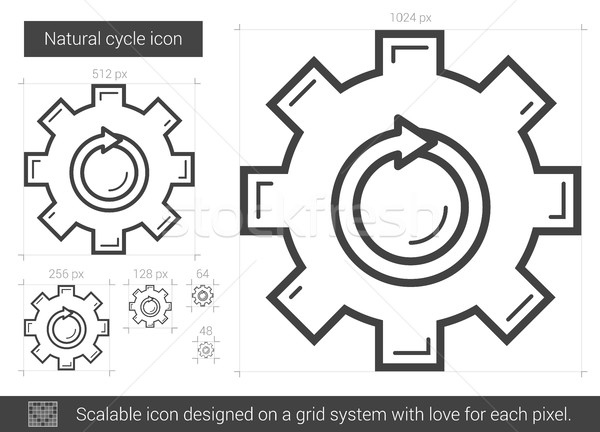 Natural cycle line icon. Stock photo © RAStudio