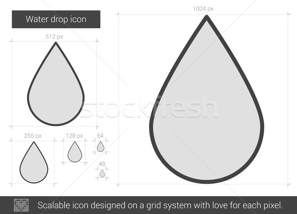 Water drop line icon. Stock photo © RAStudio