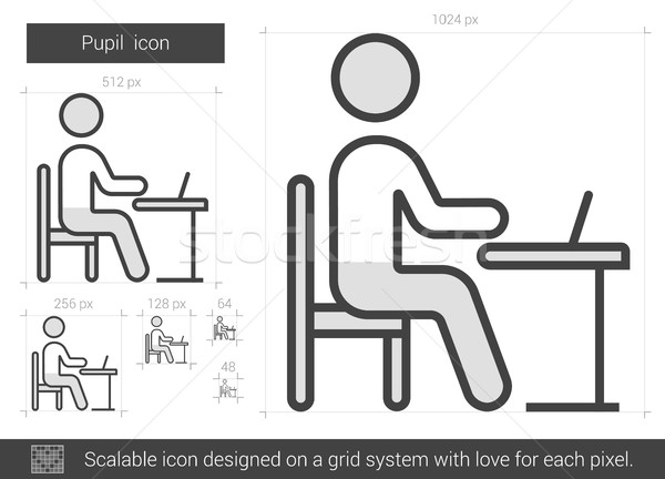 Pupil line icon. Stock photo © RAStudio