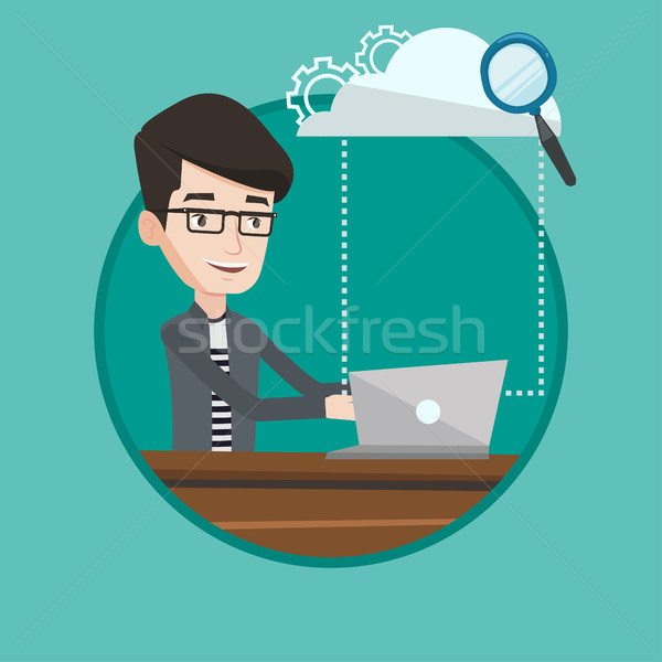 Cloud computing technology vector illustration. Stock photo © RAStudio