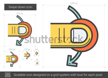 Swipe down line icon. Stock photo © RAStudio