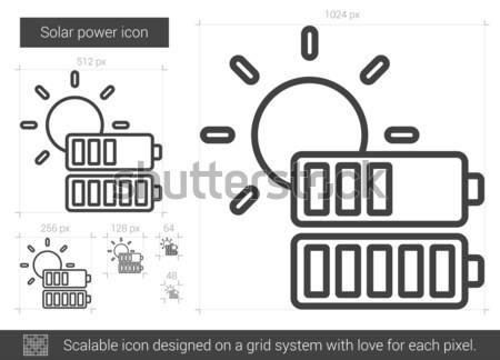 Solar power line icon. Stock photo © RAStudio