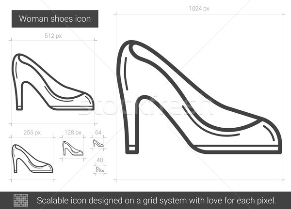 Woman shoes line icon. Stock photo © RAStudio