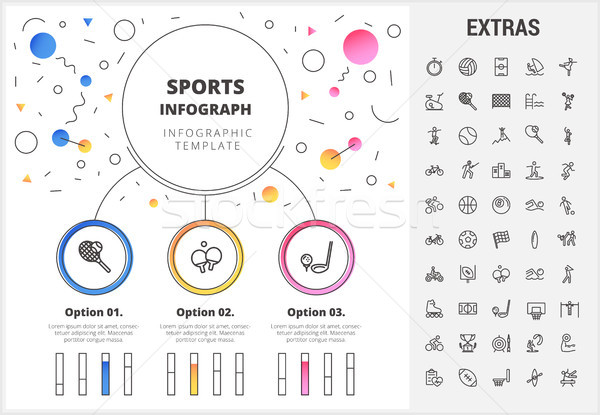 Deportes infografía plantilla elementos iconos círculo Foto stock © RAStudio