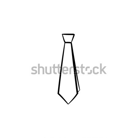 Stock photo: Tie hand drawn sketch icon.